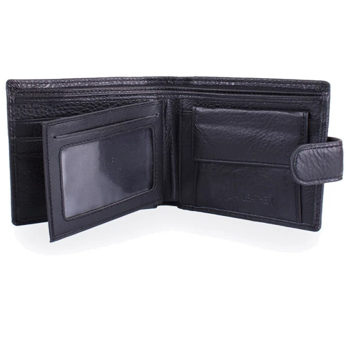 Мужское портмоне ST Leather Accessories черное (NST104-black): Материал Натуральная кожа