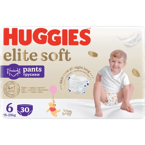 Подгузники Huggies Elite Soft 6 (15-25 кг) Mega 30 шт (5029053582436) фото 10