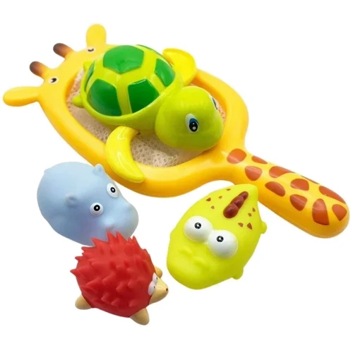 Набор для купания Bibi Toys Сачок жираф + Животные 4 шт (760790BT): Производитель Bibi Toys