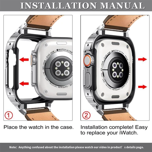 Аксессуар для Watch Top Genuine Leather Watch Band with Metal Case Brown (BLAP181282) for Apple Watch 42/44/45/49mm Ultra: Производитель Lunatik