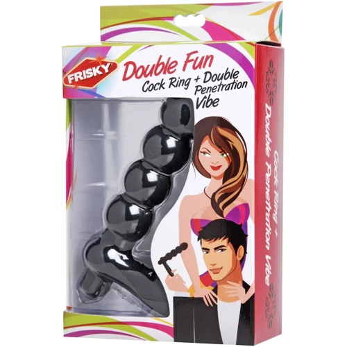 Вибронасадка для двойного проникновения Frisky Double Fun Cock Ring