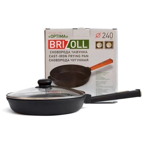 Сковорода с крышкой Brizoll Оптима 240х40 (O2440-P1-C)