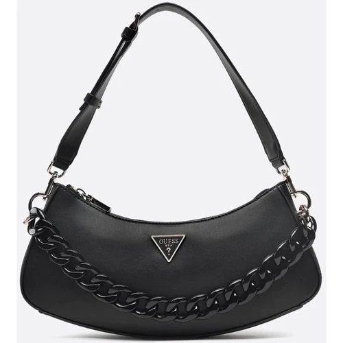 Женская сумка багет GUESS CORINA TOP ZIP SHOULDER BAG черная (HWVP8766180-BLA)