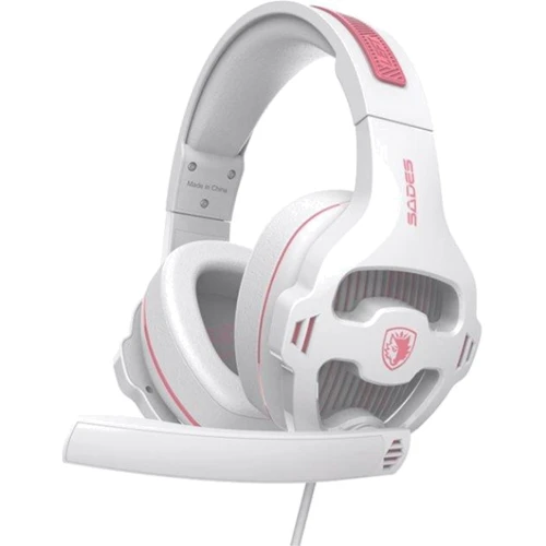 Наушники Sades SA-726 Ppower White/Pink (sa726wpj)