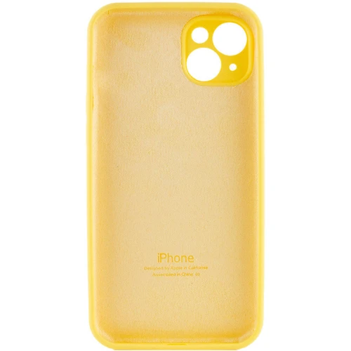 Чехол для iPhone Mobile Case Silicone Case Full Camera Protective Yellow for iPhone 15: Тип чехла накладка на заднюю часть