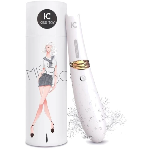 Вакуумный стимулятор с вибрацией KisToy Miss CC White