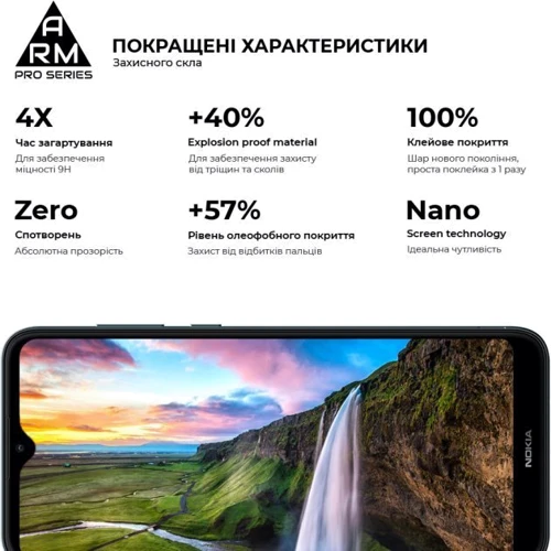 Аксессуар для смартфона ArmorStandart Tempered Glass Pro Black for Nokia С30 (ARM59819): Цвет черный