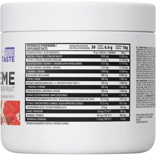 Предтренировочный комплекс OstroVit Pump Extreme 300 g / 30 servings / strawberry: Тип Комплекс до тренировки
