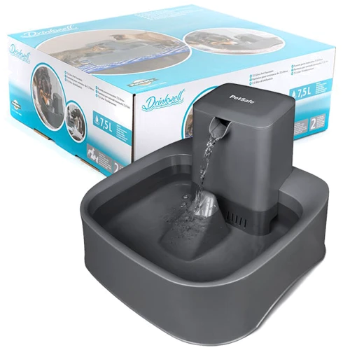 Автоматический фонтан PetSafe Drinkwell 7.5 Litre поилка для собак и котов, 7.5 л серая (PWW19-16562)