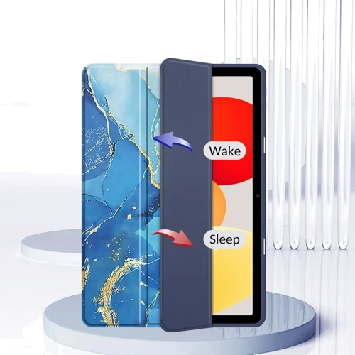 Аксесуар для планшетних ПК BeCover Soft Edge TPU з Pencil Mount Blue Marble для Xiaomi Redmi Pad SE 8.7 (712572)