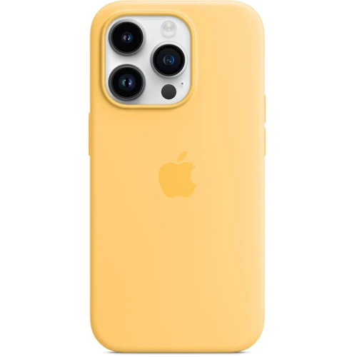 Чехол для iPhone Apple Silicone Case with MagSafe Sunglow (MPTM3) for iPhone 14 Pro: Материалы Силикон