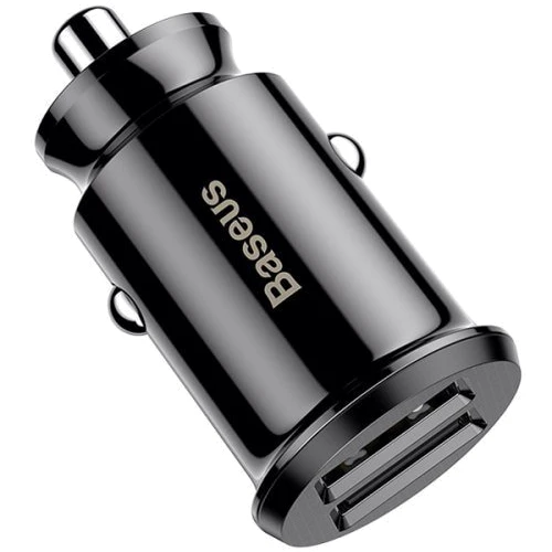 Зарядное устройство Baseus USB Car Charger 2xUSB Grain Mini 3.1A Black (CALL-ML-01)