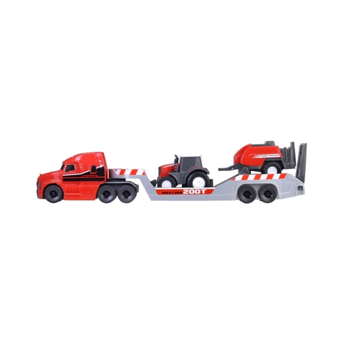 Игровой набор Dickie Toys Месси Фергюсон. Перевозчик фермерской техники (3735004)