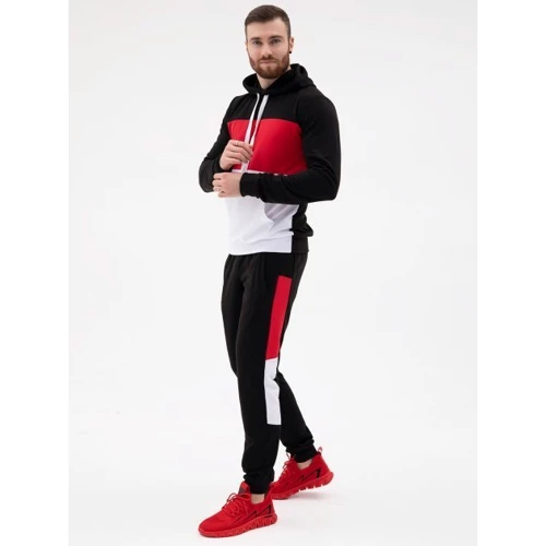 Спортивний костюм ISSA PLUS SG-16 52 чорний / червоний: Склад Хлопок, Полиэстер