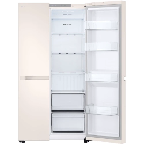 Холодильник Side-by-Side LG GC-B257KEHW: Розташування морозильної камери Нижнее