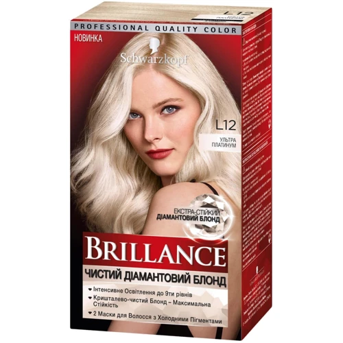 Brillance Крем-краска для волос L12 Ультра Платинум 165 ml