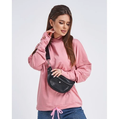 Худи ISSA PLUS 11286 42 розовое с капюшоном