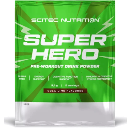 Предтренировочный комплекс Scitec Nutrition Superhero 9,5 g / 2 servings / cola-lime