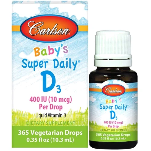 Carlson Labs Baby's Super Daily D3 400 IU Рідкий вітамін Д3 для дітей 10.3 мл