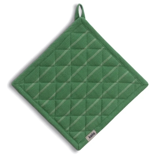 Прихватка KELA Cora зеленая в полоску 20x20 см (12820)