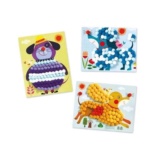 Набор для аппликации Djeco Мягкие собаки (DJ09867)