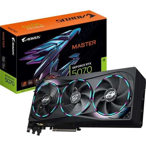 Видеокарта Gigabyte AORUS GeForce RTX 5070 MASTER 12G (GV-N5070AORUS M-12GD) фото 9