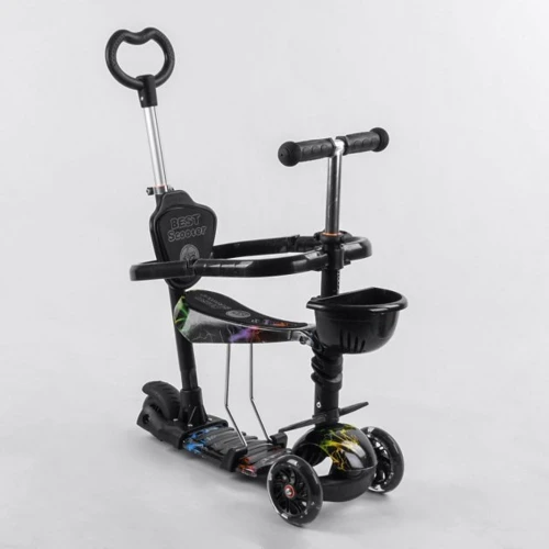 Самокат Best Scooter с защитным бампером черный (S 8466): Тип колес литые