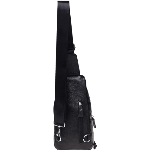 Чоловіча сумка-слінг Borsa Leather чорна (K15058-black): Країна виробник Тайвань