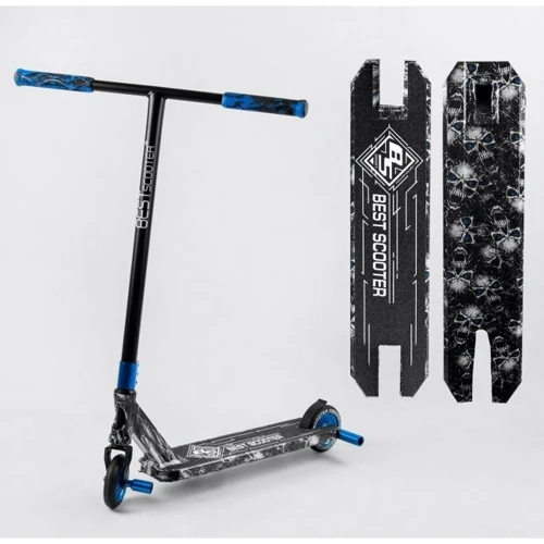 Самокат трюковий Best Scooter біло-синій (BS-99808)