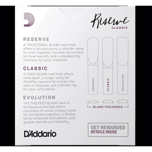 Трости D'addario Reserve Classic Bb Clarinet #4.0 - 10 Box