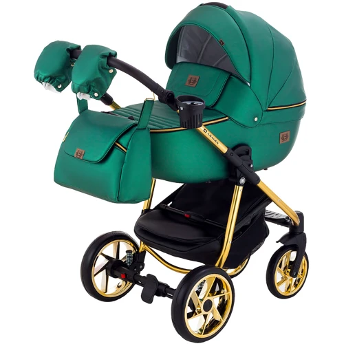 Коляска 2 в 1 Adamex Hybryd Plus Polar (Gold) Кожа 100% Y216А зеленый перламутр (623955): Тип коляски универсальная коляска (2-в-1)
