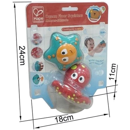 Набор игрушек для ванной и бассейна Hape Осьминог и морская звезда (E0213)