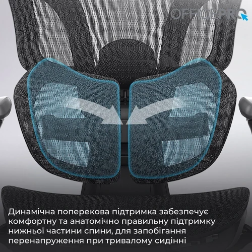 Эргономичное офисное кресло OfficePro Elite Black (OC950B)