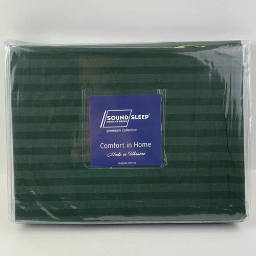 Простирадло на гумці SoundSleep Stripy Green бязь 160х200 см (93963909): Матеріал бязь
