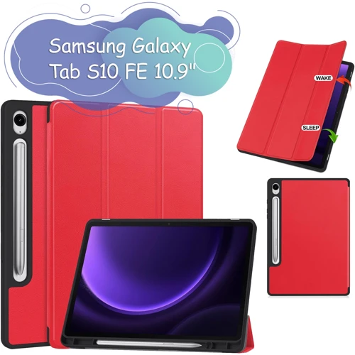Аксессуар для планшетных ПК BeCover Flexible TPU Mate Red for Samsung X520/X526 Galaxy Tab S10 FE (713267): Цвет красный