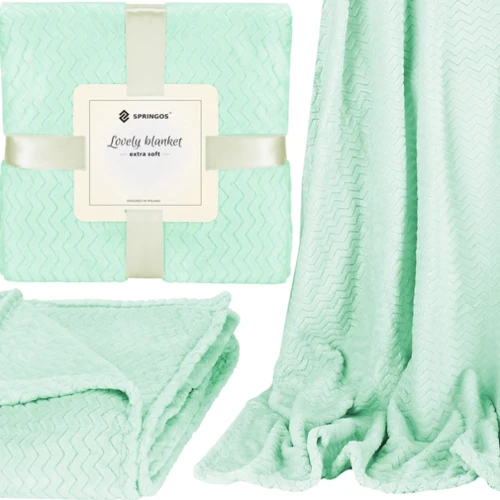 Плед Springos Extra Soft 200x220 см мятный (HA7157)