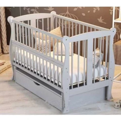 

Кровать Babyroom Грация DGMYO-3 маятник, ящик, откидной бок, бук серый