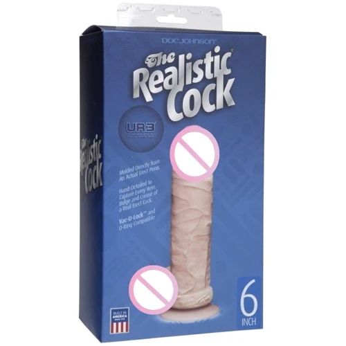 Фаллоимитатор Doc Johnson The Realistic Cock 6 inch White - ULTRASKYN