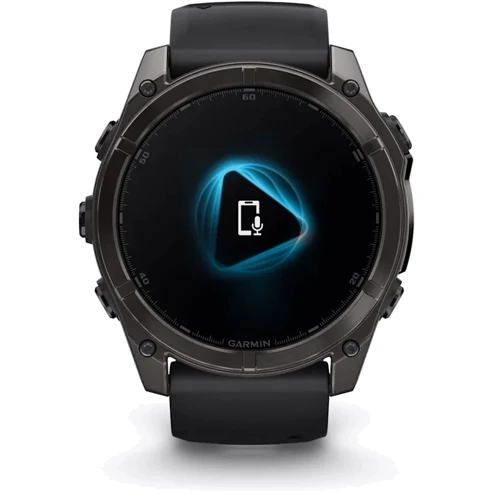 Смарт-часы Garmin Fenix 8 AMOLED 51mm Sapphire Carbon Grey DLC with Black/Pebble Grey Silicone Band (010-02905-21): Материал корпуса титан
