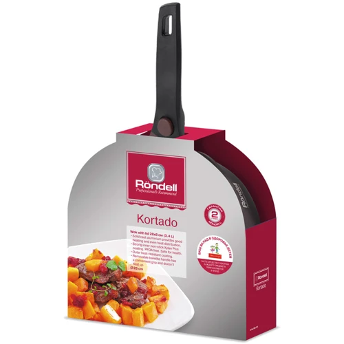Сковорода Rondell Kortado WOK 28 см (RDA-970): Антипригарное покрытие Xylan Plus