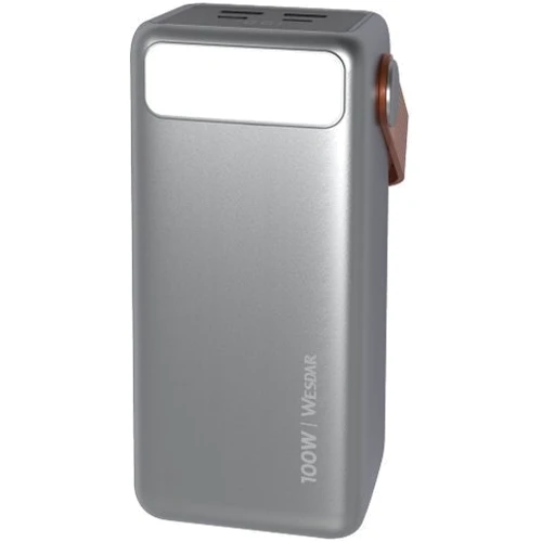 Внешний аккумулятор Wesdar Power Bank 50000mAh 100W Silver (S1383-100W): Емкость батареи, мАч 50000