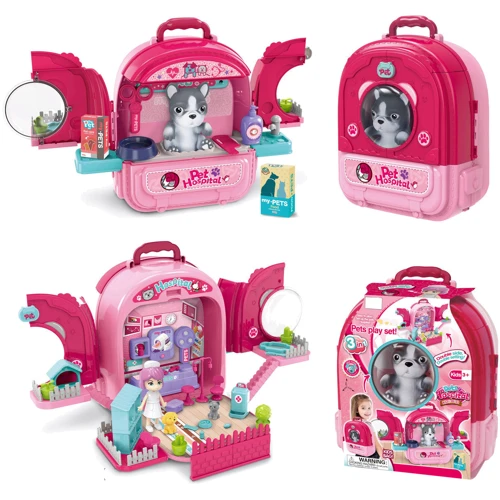 Рюкзак 3 в 1 Xiong Cheng Груминг/ветеринарный салон с питомцем (собачка) (008-997-1)