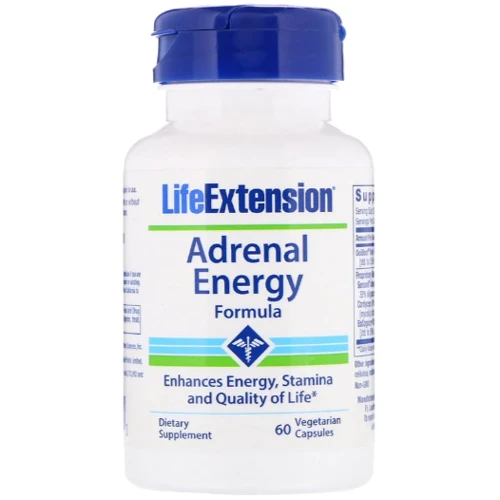 Life Extension Adrenal Energy Formula, 60 Vegetarian Capsules (LEX-16280)