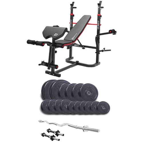 Скамья для жима и пресса Hop-Sport Набор Elitum Titan 66 кг + 1065 PRO