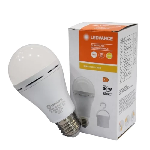 Лампа светодиодная LEDVANCE аккумуляторная A60 8W 806Lm 2700К E27