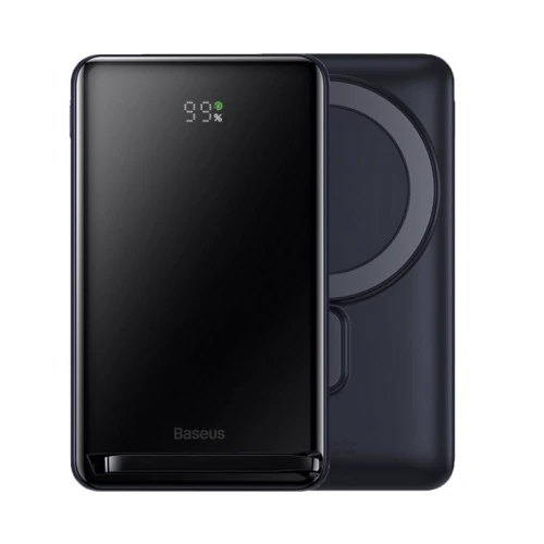 Внешний аккумулятор Baseus Power Bank 10000mAh 20W Magnetic Bracket Wireless Fast Charge Black (PPCX000003)