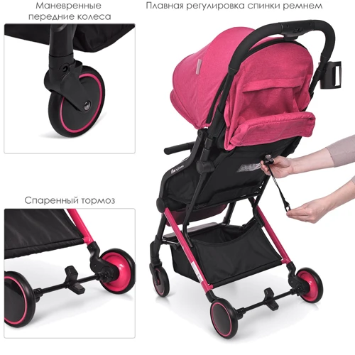 Прогулочная коляска El Camino Mimi Candy Pink (ME 1036L): Пол ребенка девочка