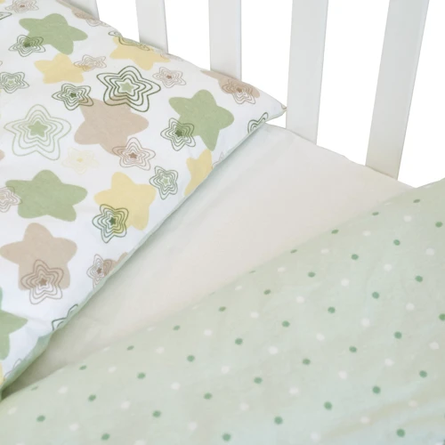 Комплект постельного белья Twins Comfort Soft Stars фланель зеленый (3010-TS-06)