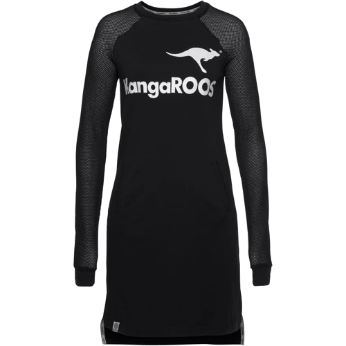 Платье KangaROOS 241999 42-44 черное спортивное до середины бедра: Фасон рукава Реглан