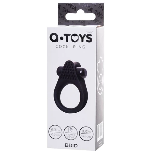 Віброкільце з шипами A-Toys BRID Сock Ring, black